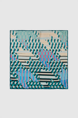 FLYING SHADOWS SILK TWILL SCARF 33