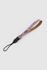 Dancing Circles Leather Phone Strap
