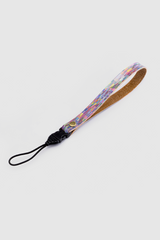 Dancing Circles Leather Phone Strap