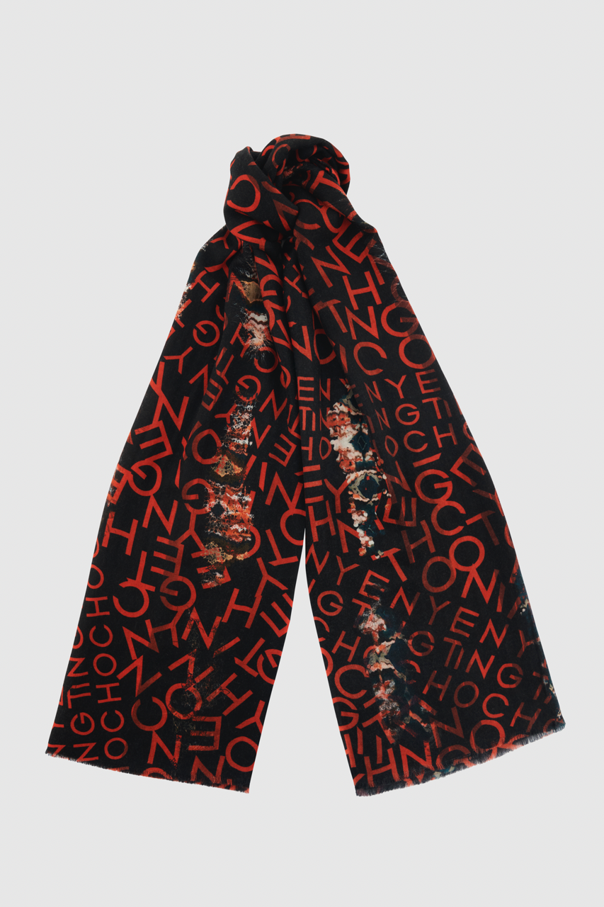 Louis Vuitton Brown & Green Monogram Graffiti Cotton Scarf Louis