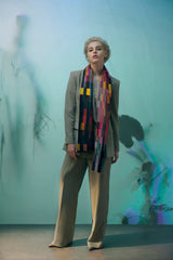 FLOWER CLUSTERS PURE WOOL SCARF