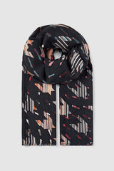 ORBIT WOOL-SILK-CASHMERE SCARF