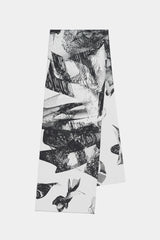 DANCING SHADOWS COTTON SILK SCARF