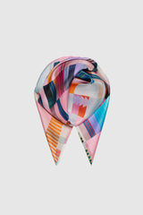 RAINBOW CUBE SILK TWILL SCARF 54