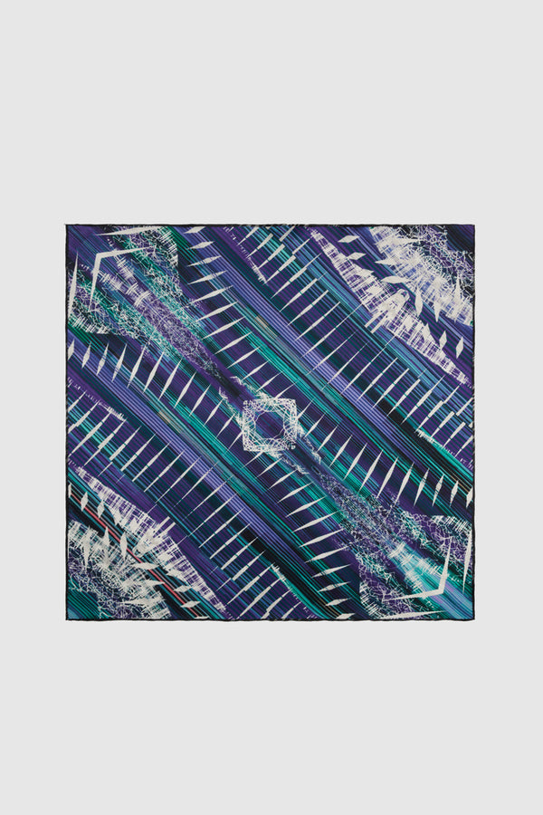 SILVER ICE SILK TWILL SCARF 54