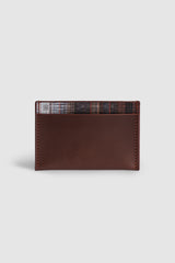 WATERFALL PLEAT LEATHER CARD HOLDER