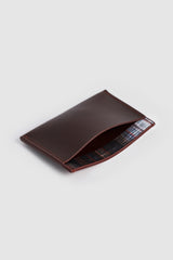 WATERFALL PLEAT LEATHER CARD HOLDER