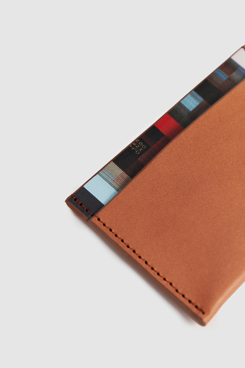 BANYAN PLEAT LEATHER CARD HOLDER