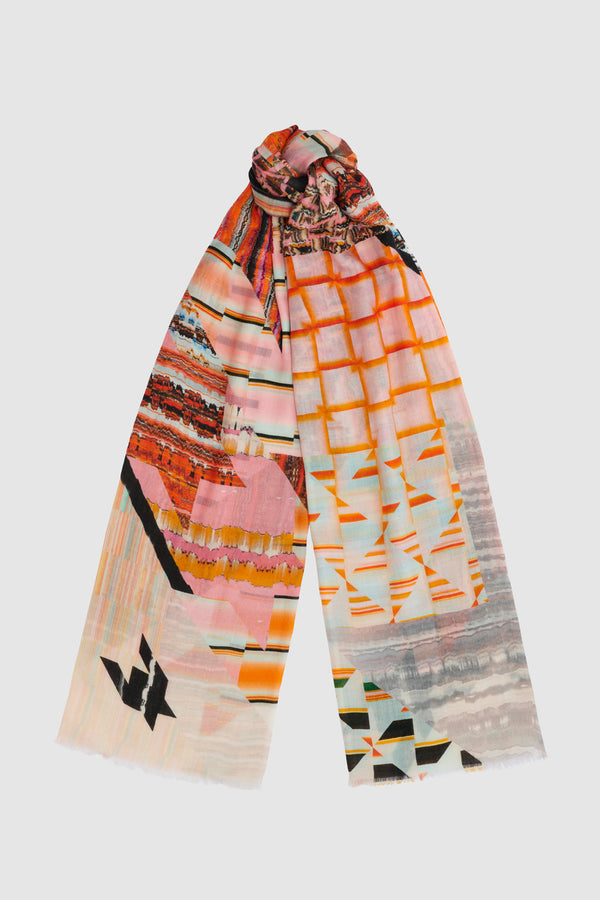 SUNLIT RHYTHM ICON PURE WOOL SCARF
