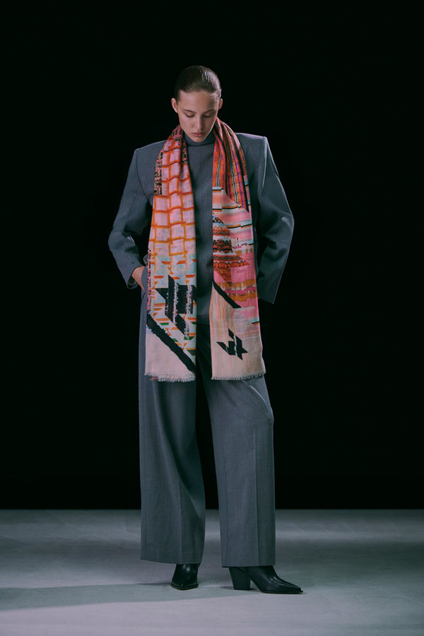 SUNLIT RHYTHM ICON PURE WOOL SCARF