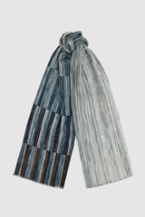 CASCADING PLEAT PURE WOOL SCARF