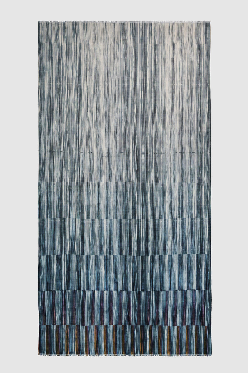 CASCADING PLEAT PURE WOOL SCARF