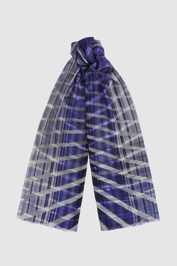 VIOLET PULSE PURE WOOL SCARF