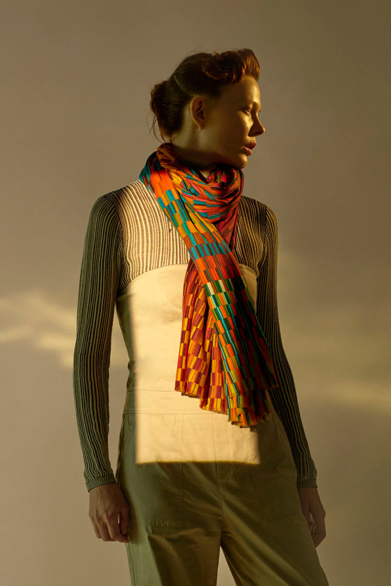 SUNSET TIDE PURE WOOL SCARF