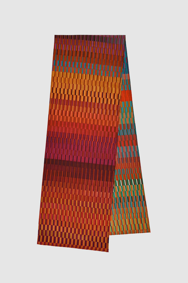 SUNSET TIDE COTTON SILK SCARF