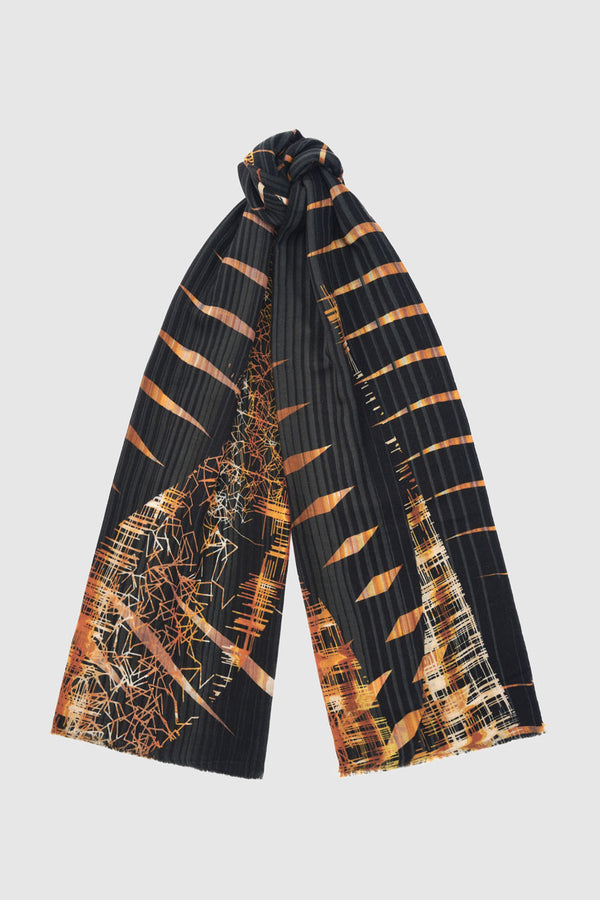 EIFFEL FLAME ICON PURE WOOL SCARF