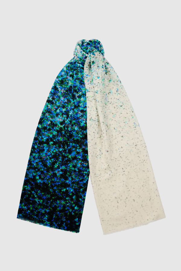 FLOATING PETALS PURE WOOL SCARF