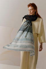 WATERFALL PLEAT ICON PURE WOOL SCARF