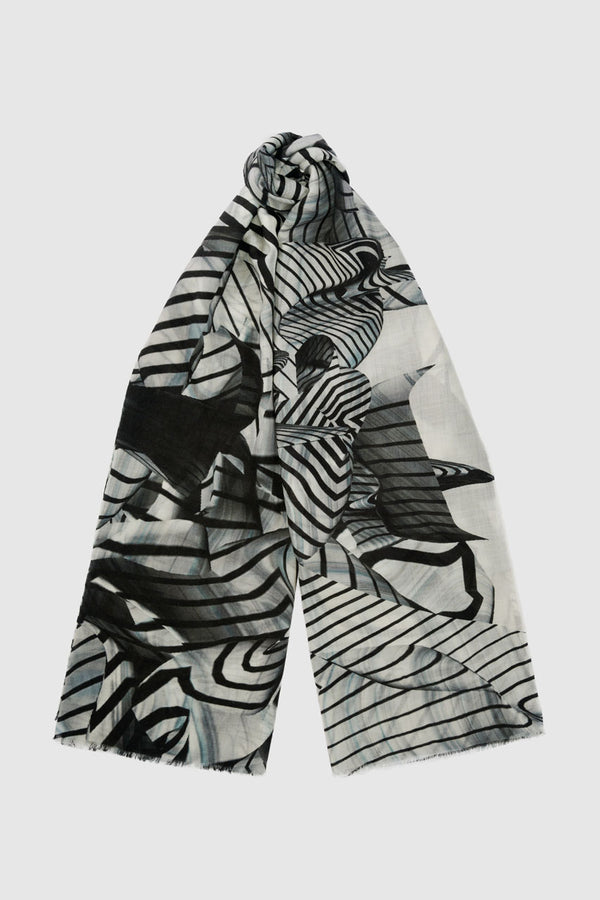 WAVE WHIRL ICON PURE WOOL SCARF