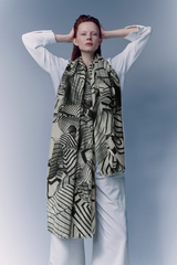 WAVE WHIRL ICON PURE WOOL SCARF