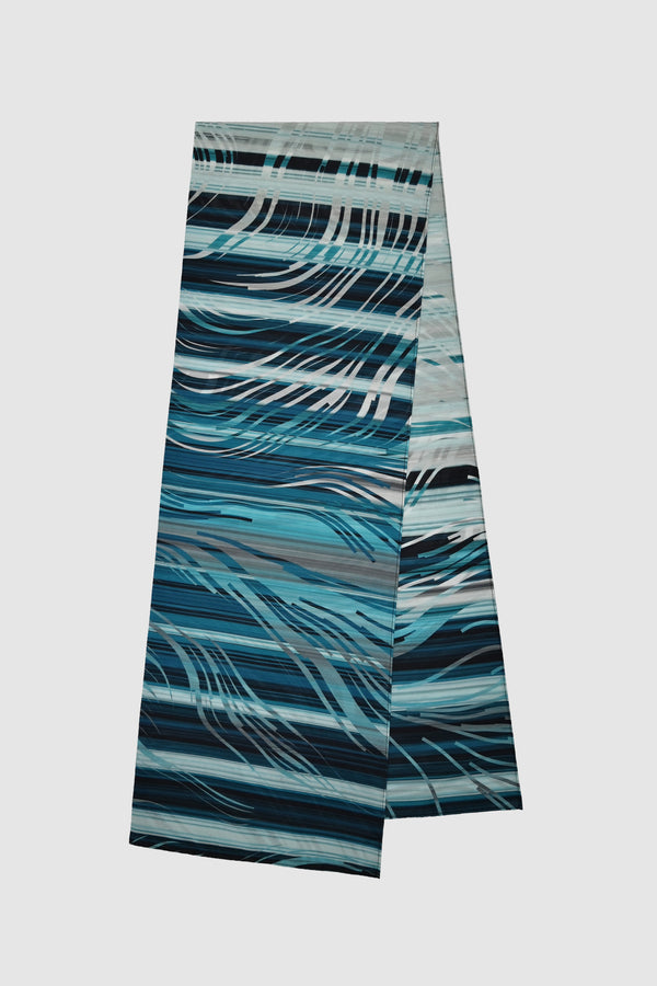 Wave Song Cotton Silk Scarf